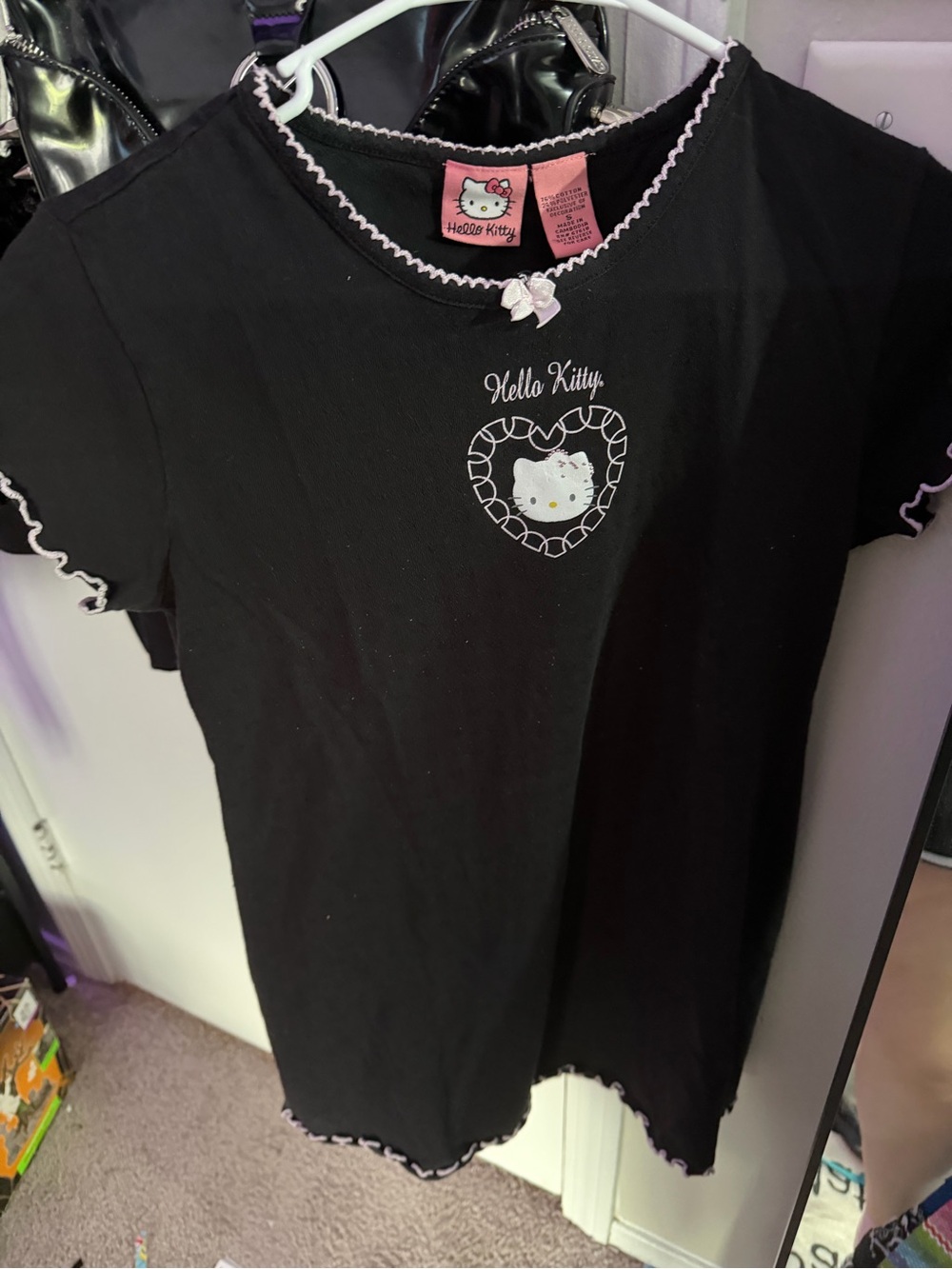 Hello Kitty Black Mini Dress with White Trim - Picture 2 of 7